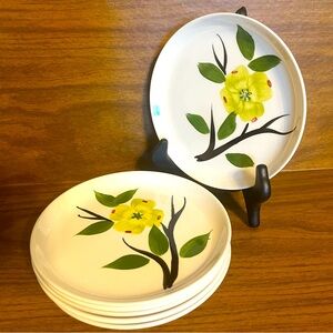 Six Vintage Joni Dixie Dogwood 6" Bread and Butter Plates